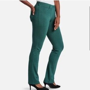 BETABRAND Yoga Straight Pant Blue & Green Abstract Sz M